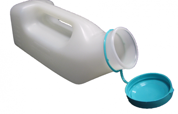 MALE URINAL BOTTLE WITH LID