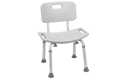 OPEN SHOWER SEAT WITH BACK REST