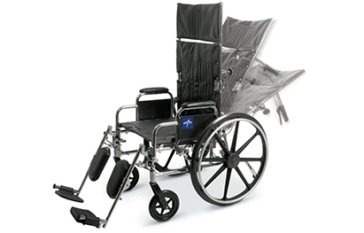 RECLINING WHEELCHAIR – WITHOUT COMMODE